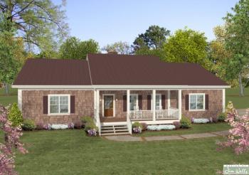 Ranch Plan: 1,600 Square Feet, 3 Bedrooms, 2 Bathrooms - 036-00186