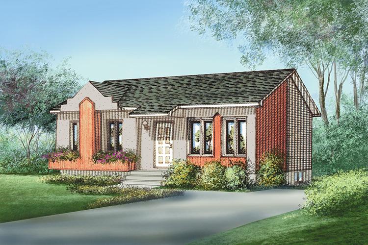 Ranch Plan: 720 Square Feet, 2 Bedrooms, 1 Bathroom - 5633-00014