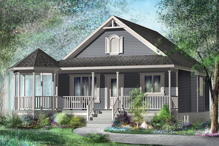 Country Plan: 900 Square Feet, 2 Bedrooms, 2 Bathrooms - 041-00026