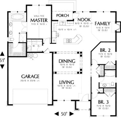 Floorplan 1 for House Plan #2559-00081