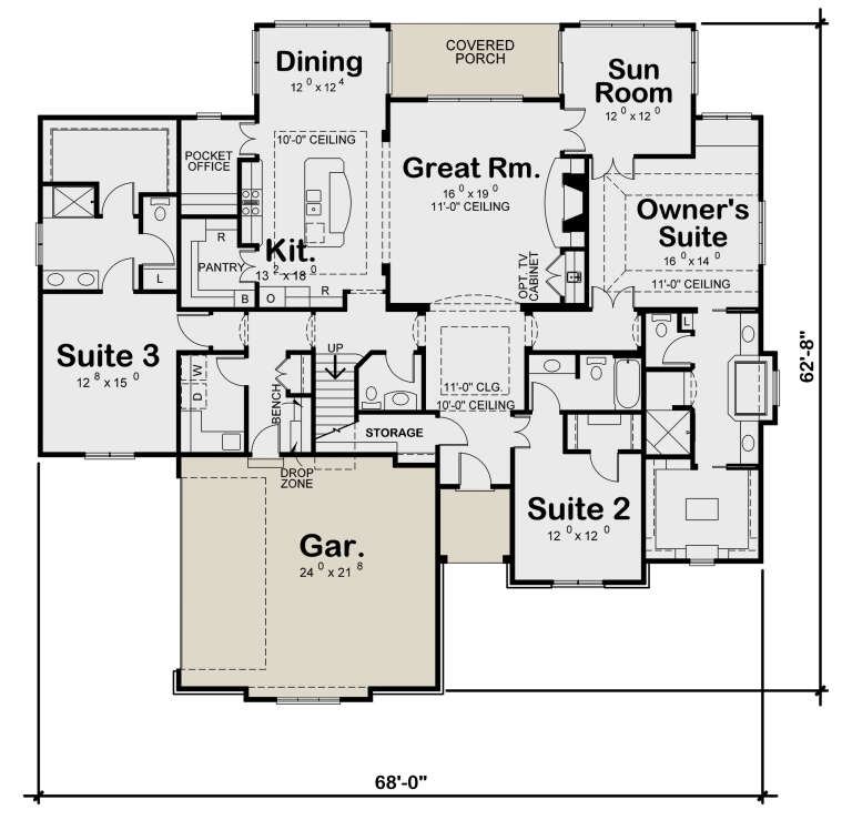 House Plan House Plan #24177 Drawing 1