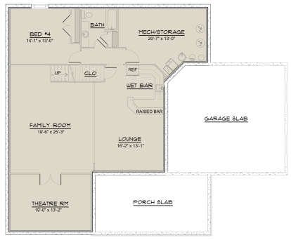 Basement for House Plan #5032-00253