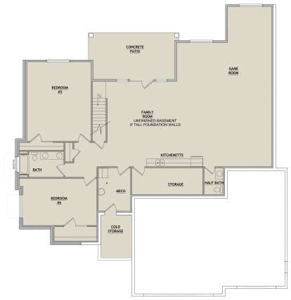 Basement for House Plan #8768-00142