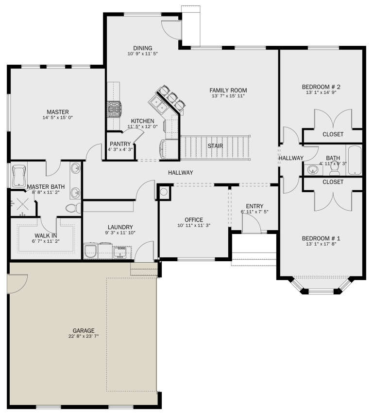 House Plan House Plan #30250 Drawing 1
