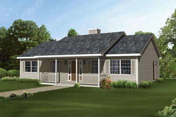 Ranch Plan: 1,364 Square Feet, 3 Bedrooms, 2 Bathrooms - 5633-00315