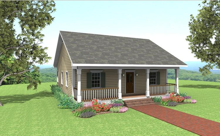 Small Plan: 1,007 Square Feet, 2 Bedrooms, 1 Bathroom - 1776-00003