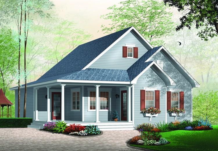 Country Plan: 1,096 Square Feet, 2 Bedrooms, 2 Bathrooms - 9035-00006