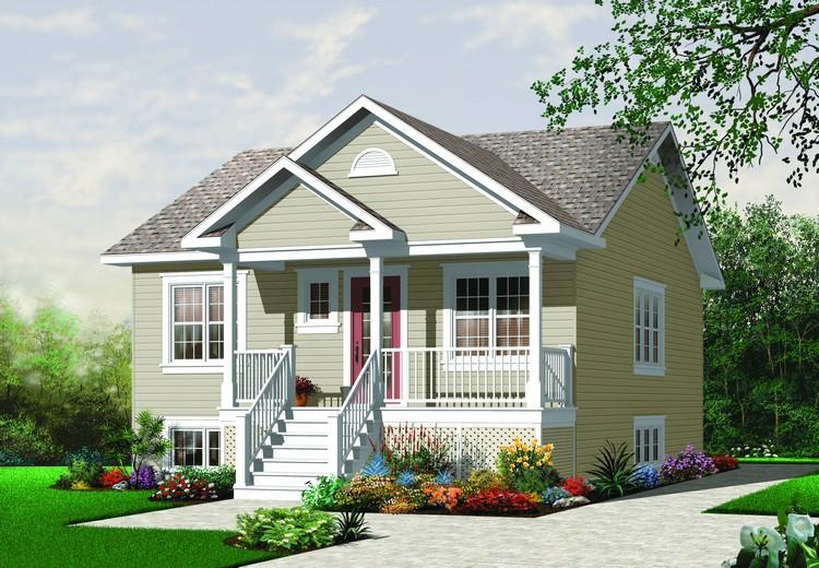 Bungalow Plan: 896 Square Feet, 2 Bedrooms, 1 Bathroom - 034-00189