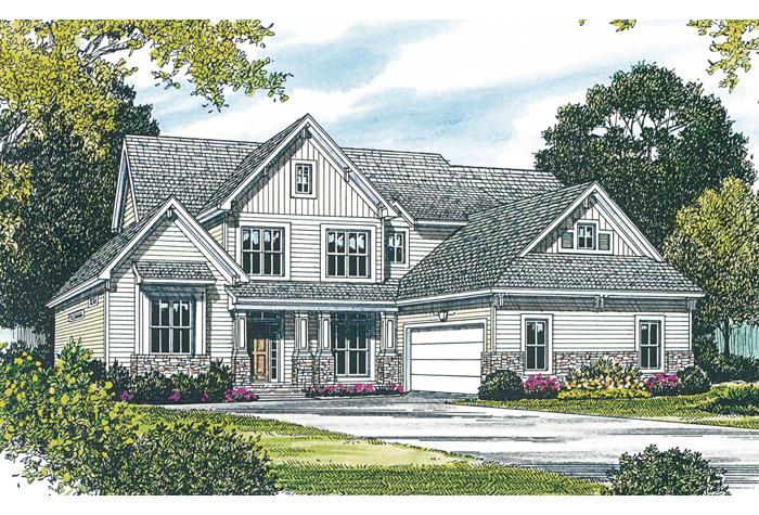 Craftsman Plan: 3,197 Square Feet, 4 Bedrooms, 3.5 Bathrooms - 7806-00015