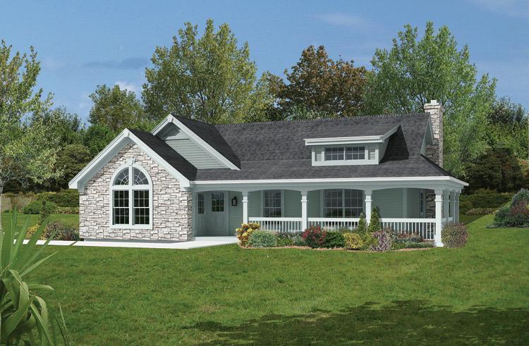 Cottage Plan: 1,072 Square Feet, 2 Bedrooms, 2 Bathrooms - 5633-00138