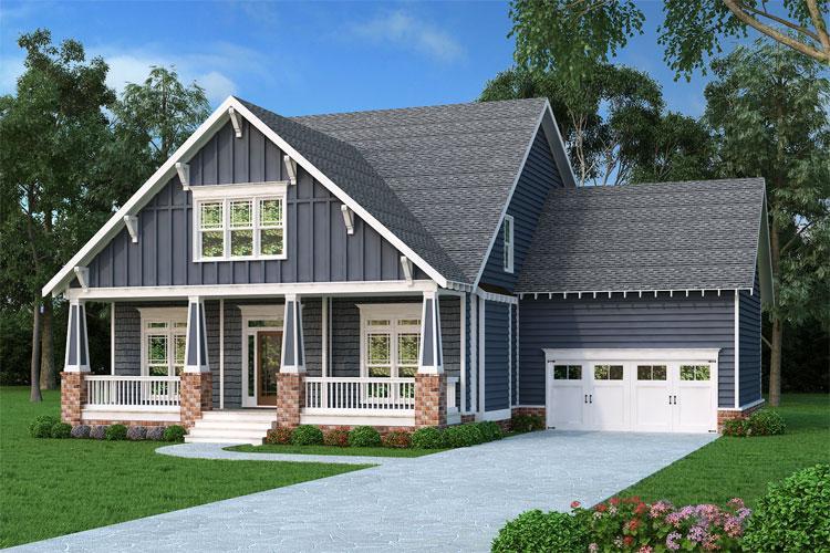 Craftsman Plan: 3,009 Square Feet, 4 Bedrooms, 2.5 Bathrooms - 009-00221