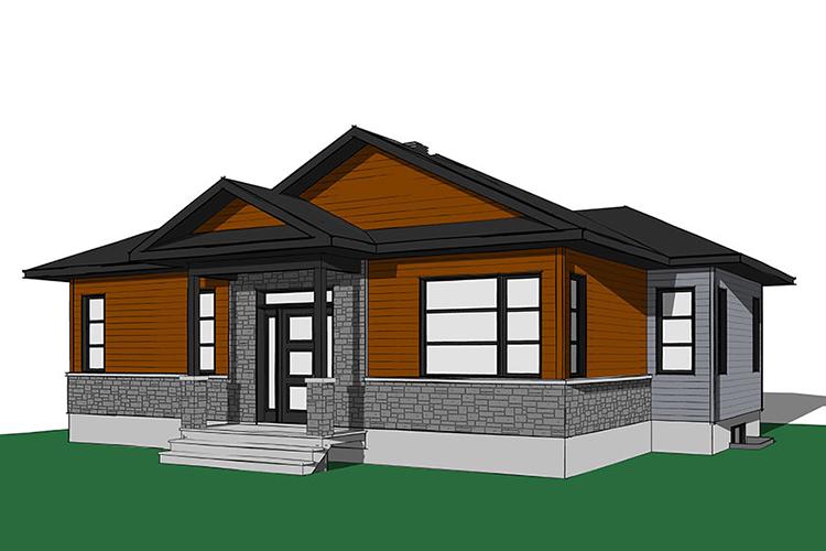 Cottage Plan: 1,146 Square Feet, 2 Bedrooms, 1 Bathroom - 034-01092