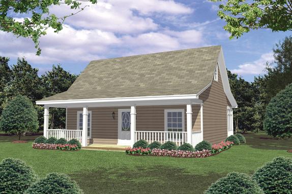 Country Plan: 888 Square Feet, 2 Bedrooms, 1 Bathroom - 5633-00119