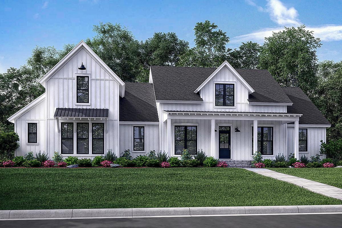 Modern Farmhouse Plan 2 742 Square Feet 4 Bedrooms 3 5 Bathrooms 