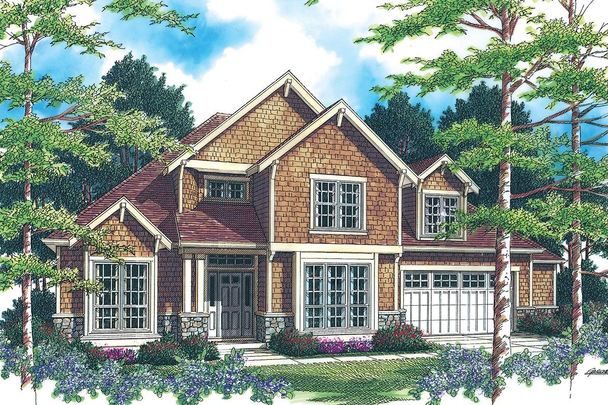 Lake Front Plan: 2,272 Square Feet, 3 Bedrooms, 3.5 Bathrooms - 039-00170