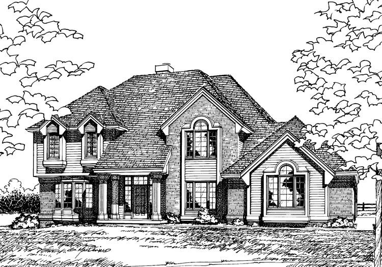 Traditional Plan: 3,271 Square Feet, 4 Bedrooms, 4.5 Bathrooms - 036-00148