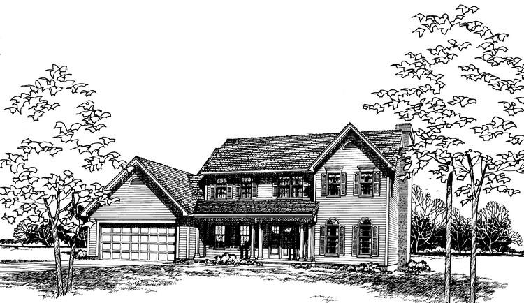 Traditional Plan: 2,481 Square Feet, 4 Bedrooms, 3 Bathrooms - 110-00718