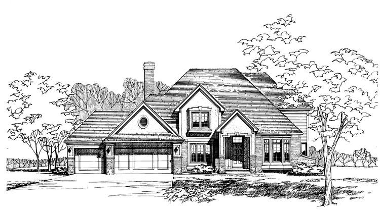 Traditional Plan: 2,828 Square Feet, 4 Bedrooms, 2.5 Bathrooms - 5633-00151