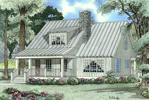 Cottage Plan: 1,400 Square Feet, 2 Bedrooms, 2 Bathrooms - 110-00311