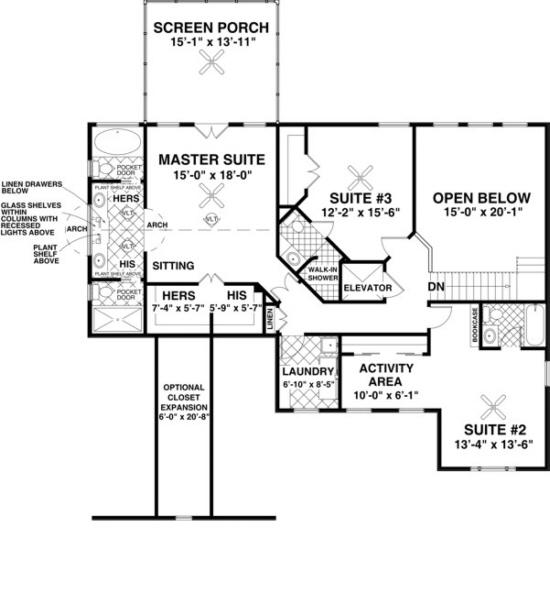 Craftsman Plan: 2,953 Square Feet, 4 Bedrooms, 4 Bathrooms - 036-00137