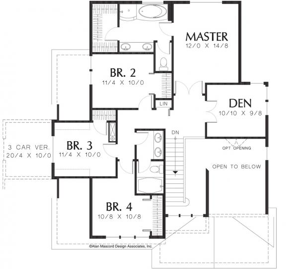 Bungalow Plan: 2,173 Square Feet, 4 Bedrooms, 2.5 Bathrooms - 2559-00427