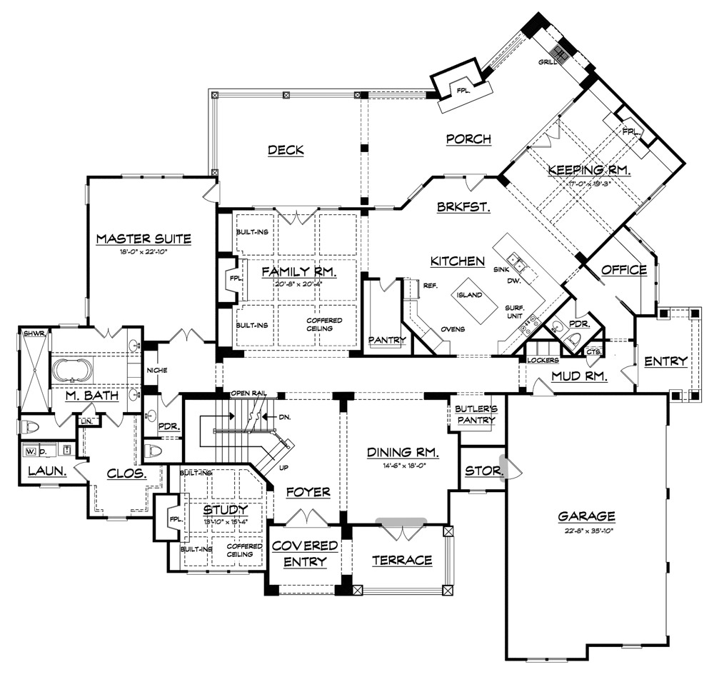 European Plan: 5,344 Square Feet, 4 Bedrooms, 5 Bathrooms - 3418-00002