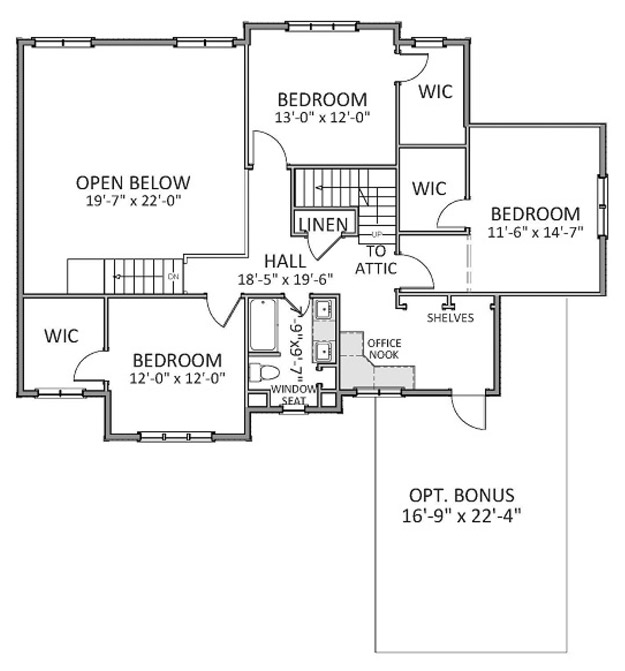 Farmhouse Plan: 2,971 Square Feet, 3 Bedrooms, 2.5 Bathrooms - 6849-00019