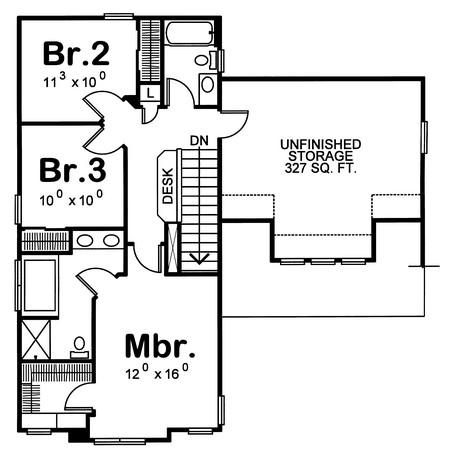 Craftsman Plan: 1,568 Square Feet, 3 Bedrooms, 2.5 Bathrooms - 402-00900