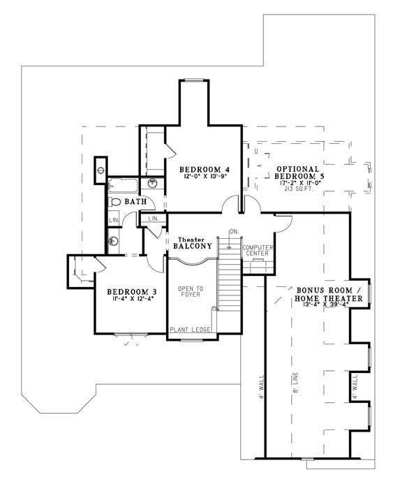 Craftsman Plan: 2,852 Square Feet, 4 Bedrooms, 3 Bathrooms - 110-00713