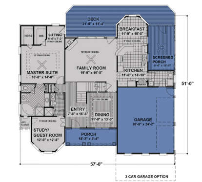 Main Floor  for House Plan #036-00102