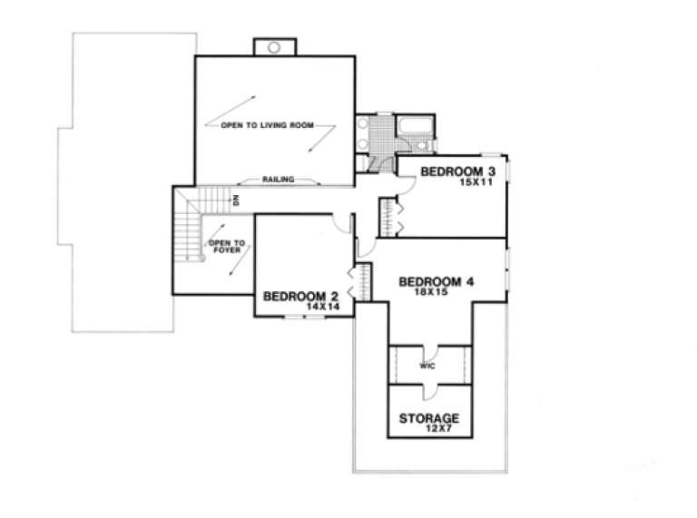 Traditional Plan: 2,532 Square Feet, 4 Bedrooms, 2.5 Bathrooms - 036-00121