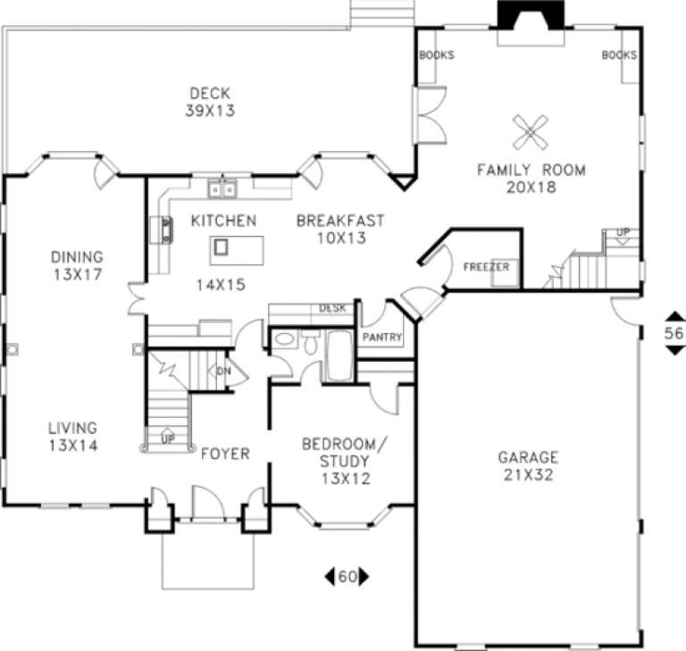 Traditional Plan: 2,992 Square Feet, 4 Bedrooms, 4 Bathrooms - 036-00151