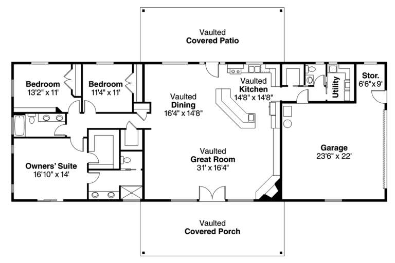 House Plan House Plan #1163 Drawing 1