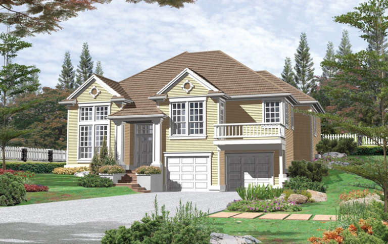 Split Foyer Plan: 1,963 Square Feet, 4 Bedrooms, 2 Bathrooms - 2559-00049