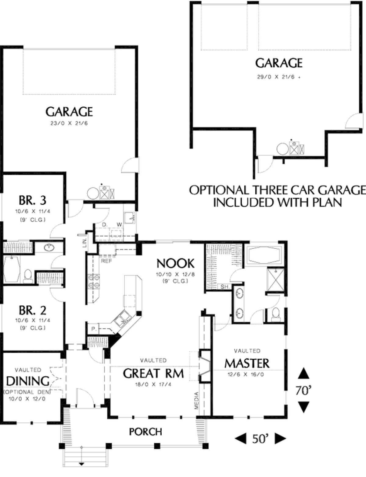 Country Plan: 1,771 Square Feet, 3 Bedrooms, 2 Bathrooms - 2559-00072