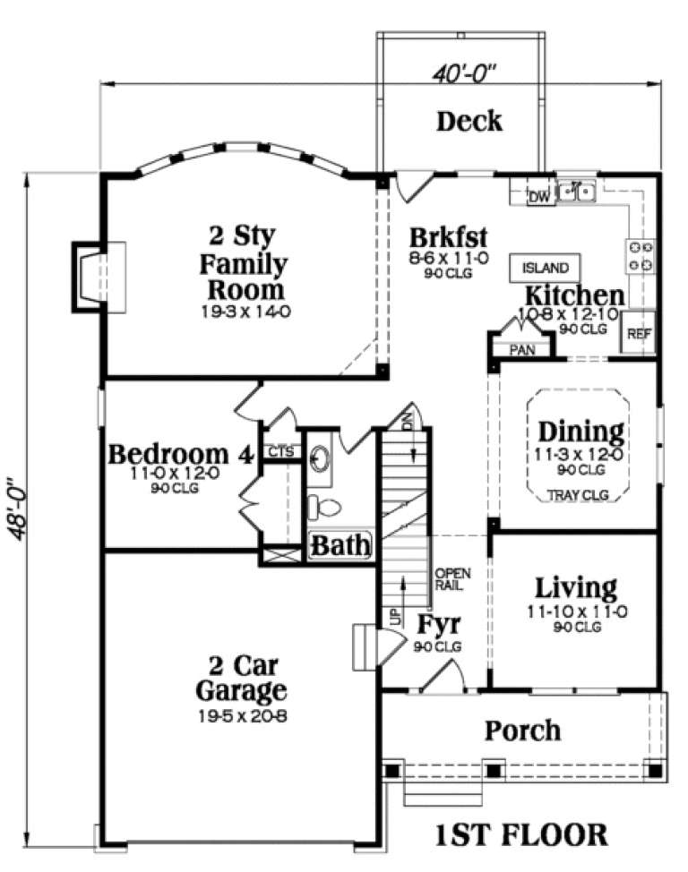House Plan House Plan #121 Drawing 1