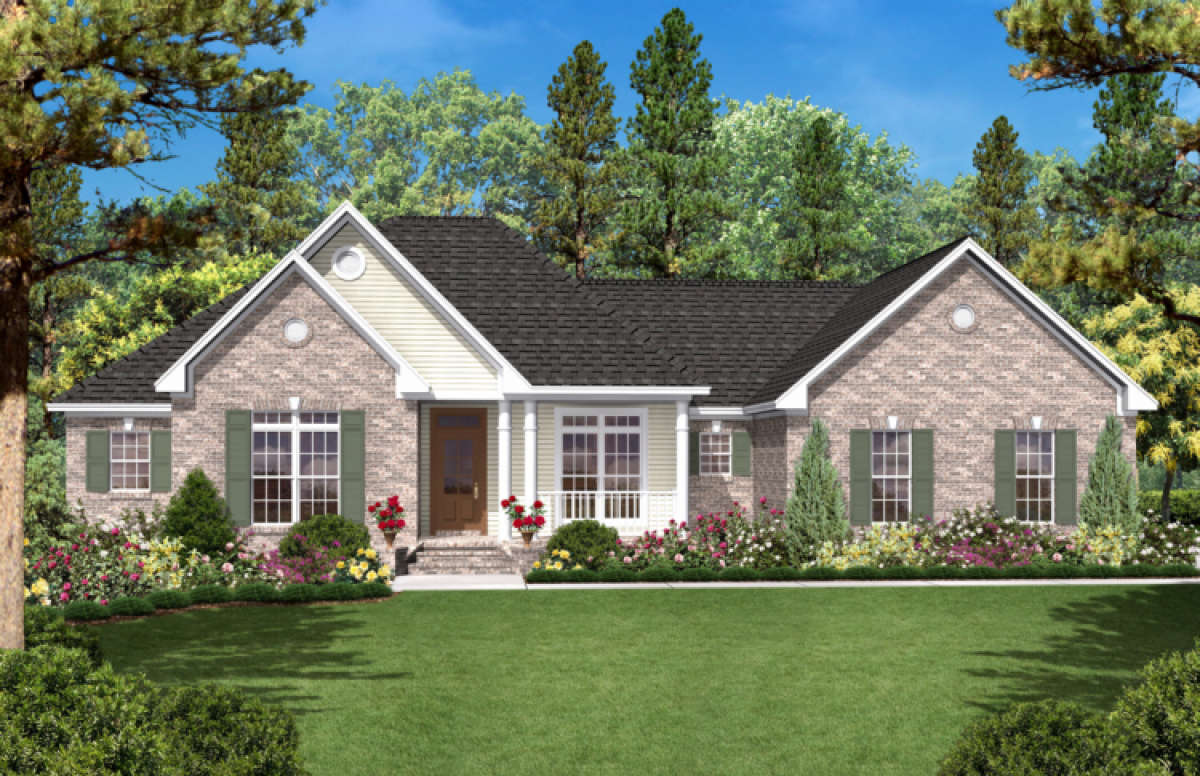 Country Plan: 1,600 Square Feet, 3 Bedrooms, 2 Bathrooms ...