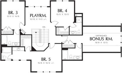 Second Floor for House Plan #2559-00601