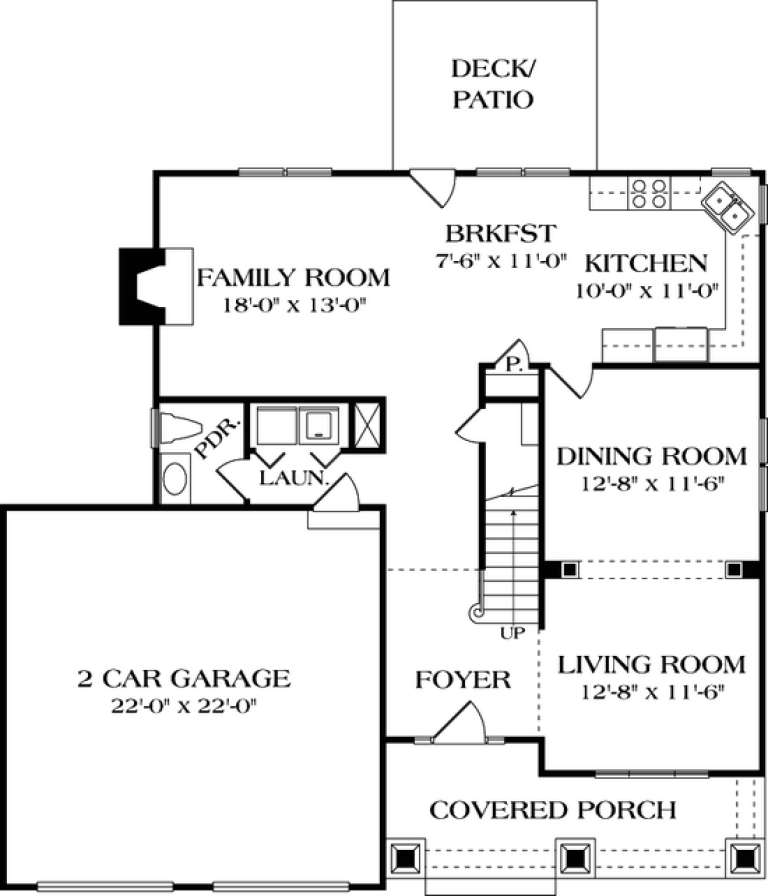 Craftsman Plan: 1,997 Square Feet, 3 Bedrooms, 2.5 Bathrooms - 3323-00067