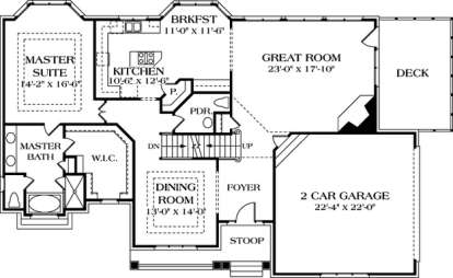 Floorplan 2 for House Plan #3323-00292