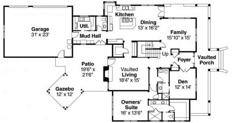 House Plan House Plan #1322 Drawing 1