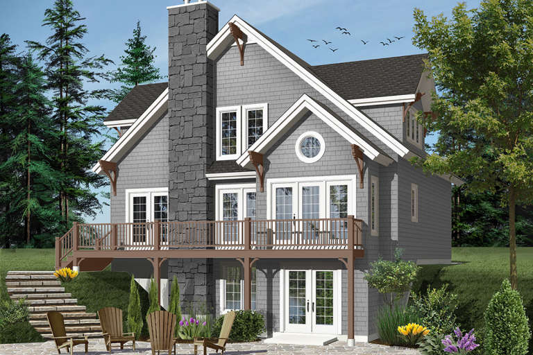 Cottage Plan: 2,021 Square Feet, 3-4 Bedrooms, 2 Bathrooms - 034-01022