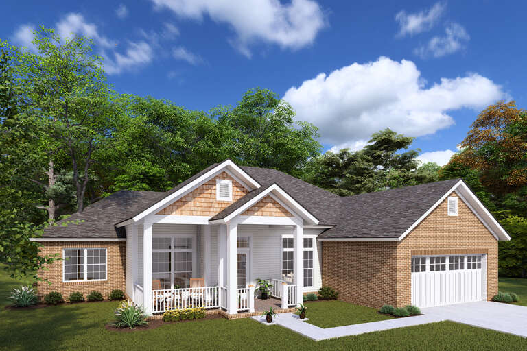 House Plan House Plan #13715 Angled Front Elevation