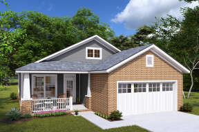 Bungalow Plan: 1,253 Square Feet, 3 Bedrooms, 2 Bathrooms - 4848-00077