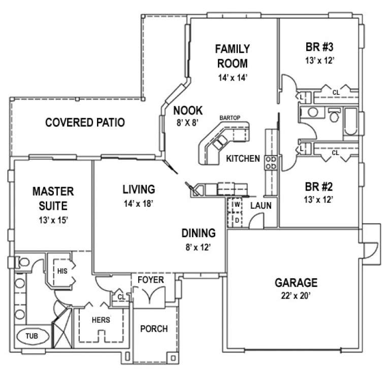 House Plan House Plan #14014 Drawing 1