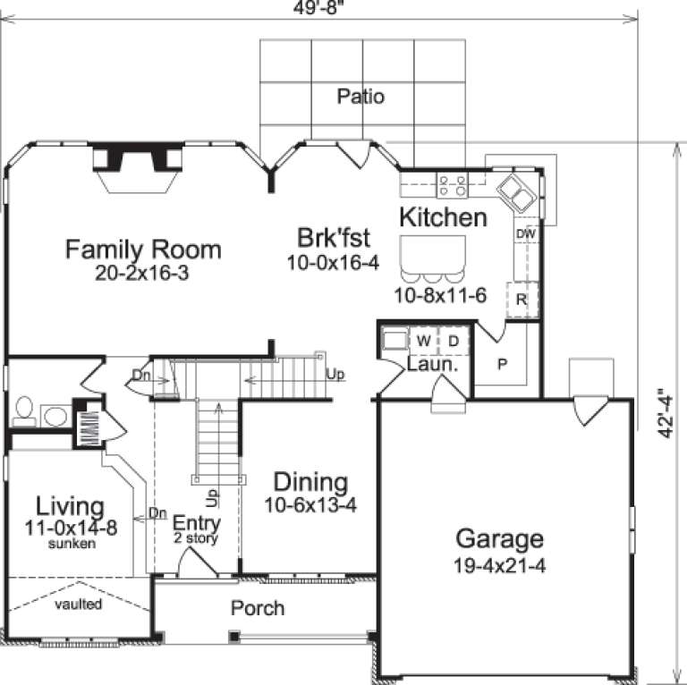 Traditional Plan: 2,336 Square Feet, 4 Bedrooms, 2.5 Bathrooms - 5633-00029