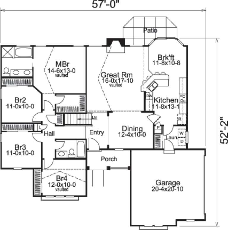 House Plan House Plan #14398 Drawing 1