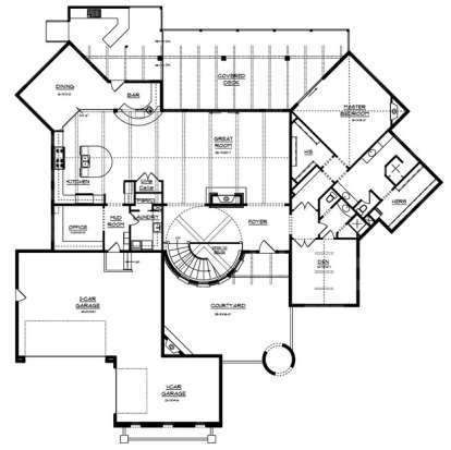 Floorplan 1 for House Plan #5631-00050