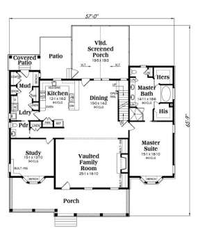 Cape Cod Plan: 3,362 Square Feet, 3 Bedrooms, 2.5 Bathrooms - 009-00207