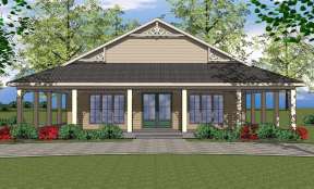 Ranch Plan: 1,225 Square Feet, 2 Bedrooms, 2 Bathrooms - 6471-00034